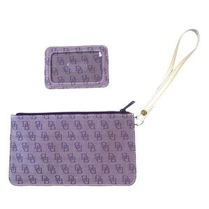 Vintage Woven Dooney and Bourke Woven Wristlet with Matching Card case